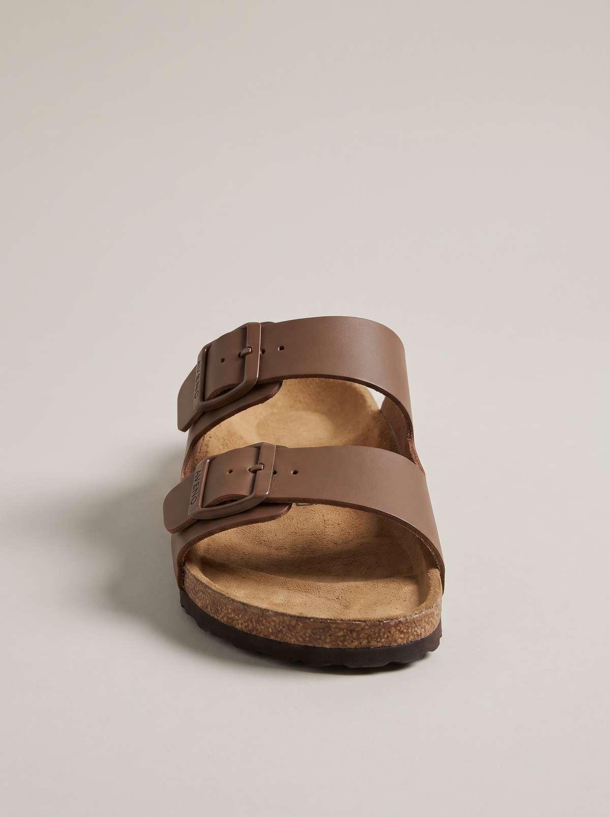 Aveno two-strap sandal in Brown, front view